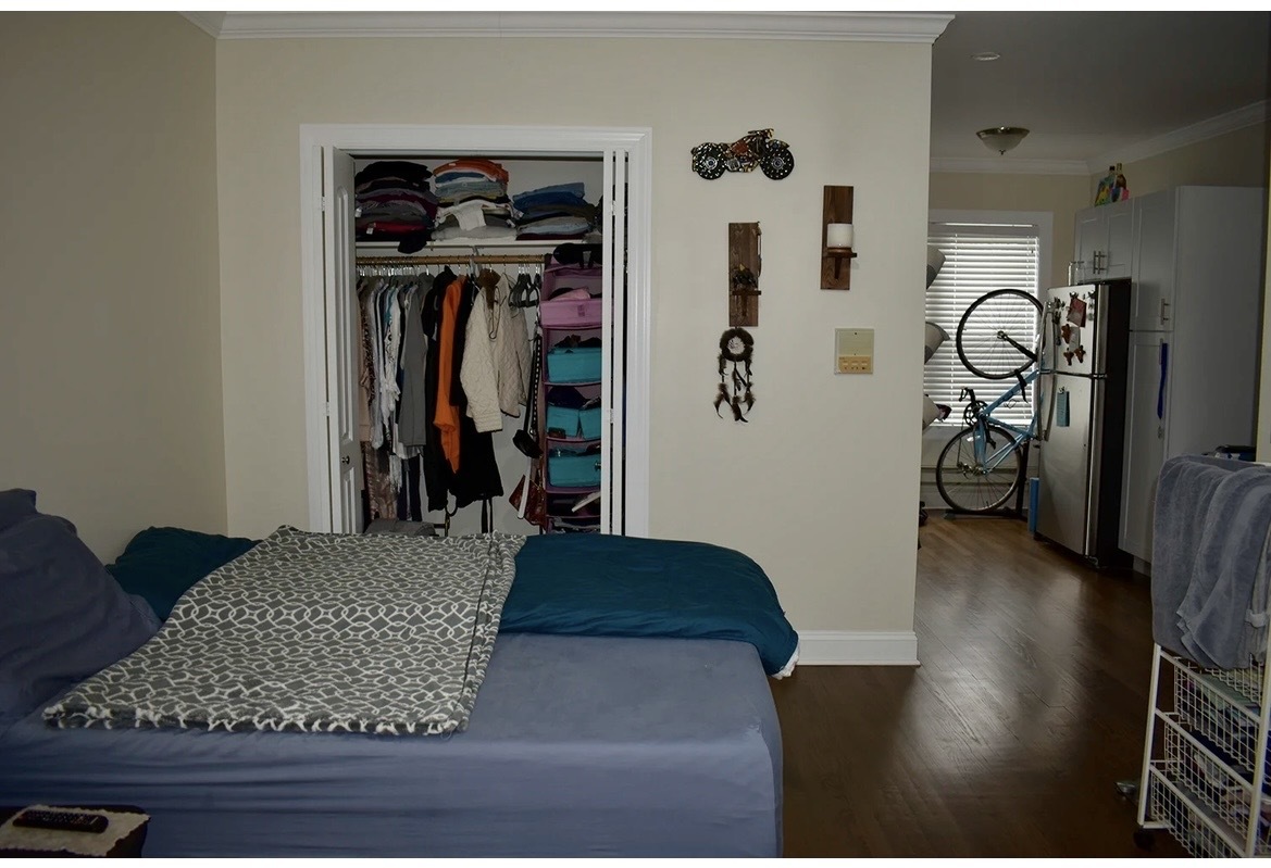 3817 North Greenview Avenue, Unit 3W Chicago, IL 60613 - Photo 9 of 10 a living room with furniture and a closet