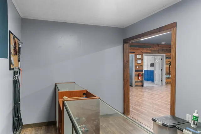 a room with storage and utility