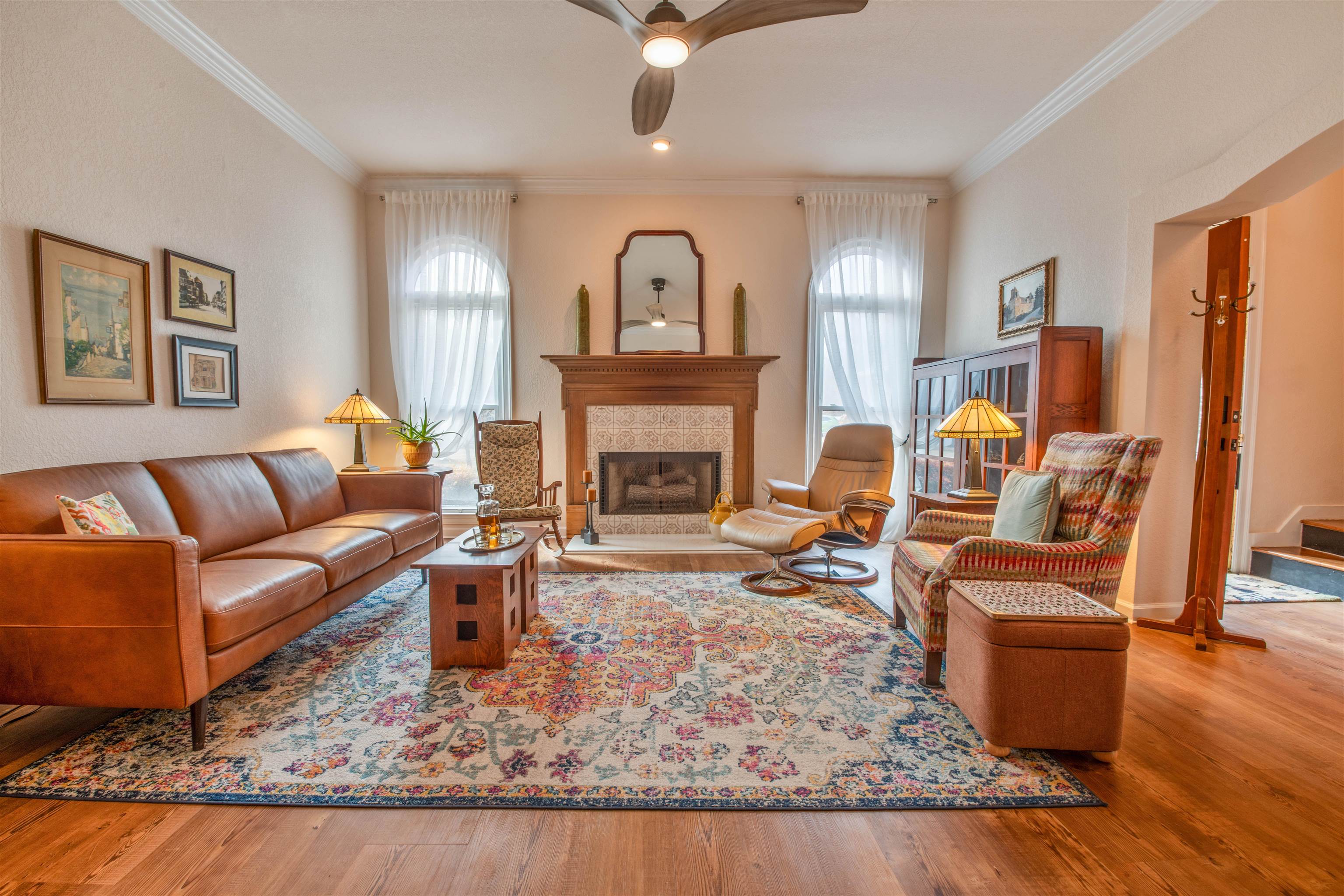 3234 Brunswick Road Bartlett, TN 38133 - Photo 6 of 31 Living room featuring hardwood / wood-style flooring, ornamental molding, and a wealth of natural light