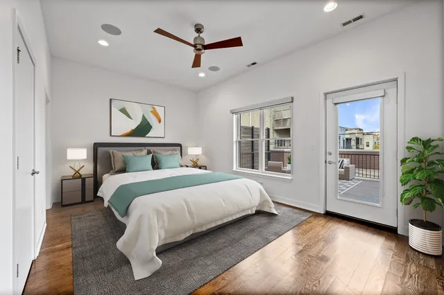 a view of outdoor space with wooden floor