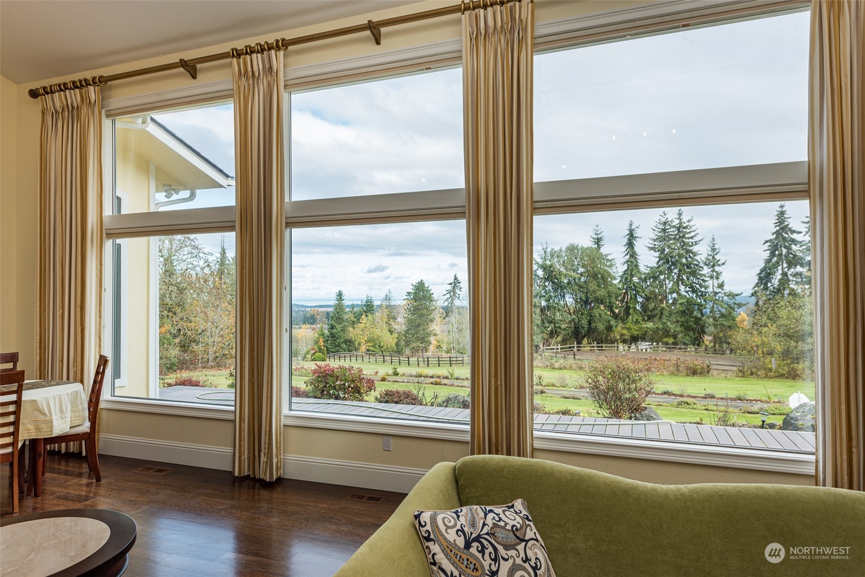 588 Simdars Road Sequim, WA 98382 - Photo 7 of 40 a living room filled with couches and a floor to ceiling window