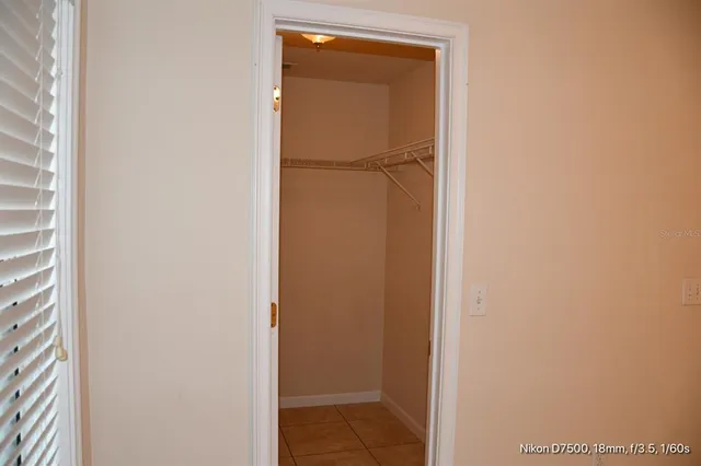a close view of closet