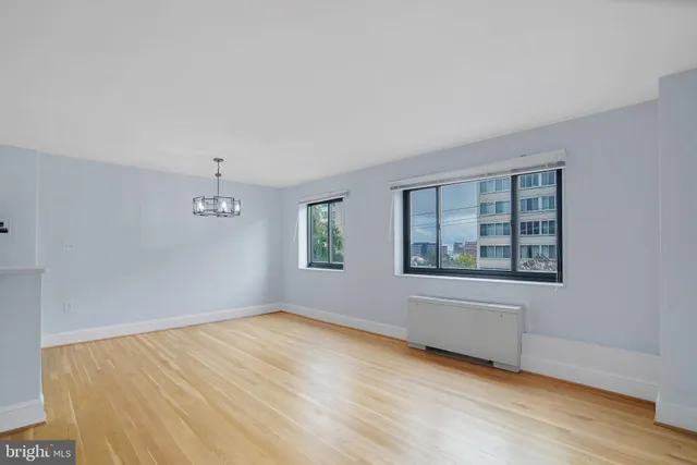 an empty room with a window