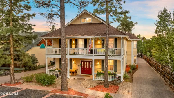 a front view of a house