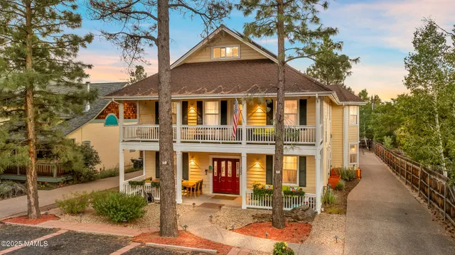 a front view of a house