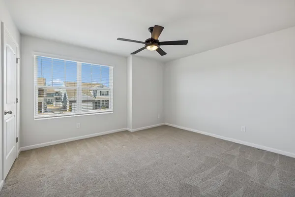 a view of a big room with wooden floor