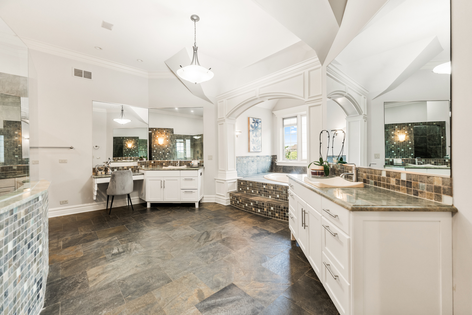 5N155 Prairie Rose Drive St. Charles, IL 60175 - Photo 61 of 148 a spacious bathroom with a granite countertop sink mirror and bathtub