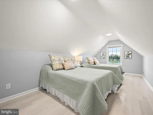 a view of a garden with a lake view