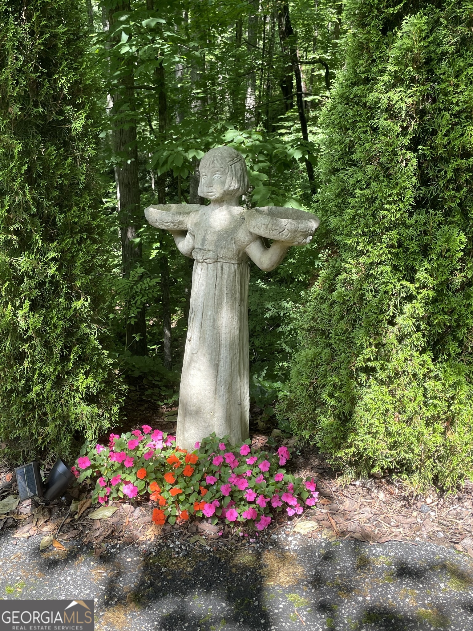 499 Ridgepole Drive Sky Valley, GA 30537 - Photo 30 of 58 a vase of flowers sitting in a yard
