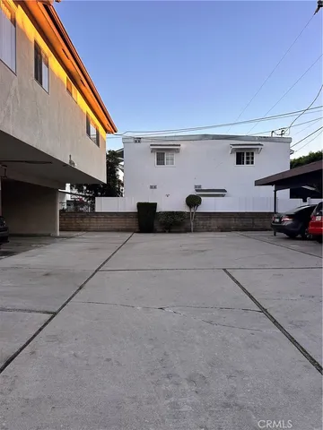 a car parked in front of garage