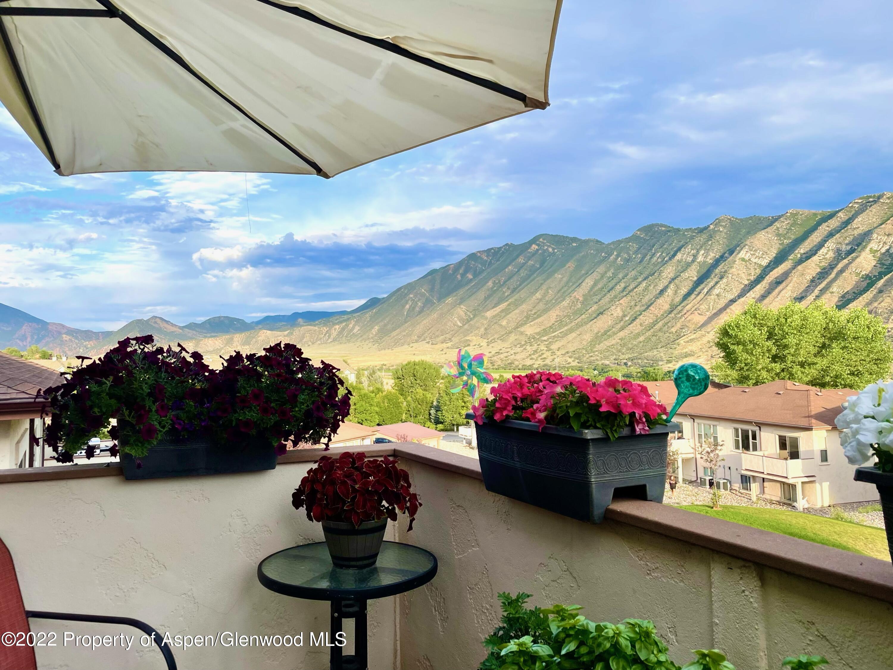 133 Castle Ridge Drive New Castle, CO 81647 - Photo 3 of 32 a view of a balcony with chairs potted plants