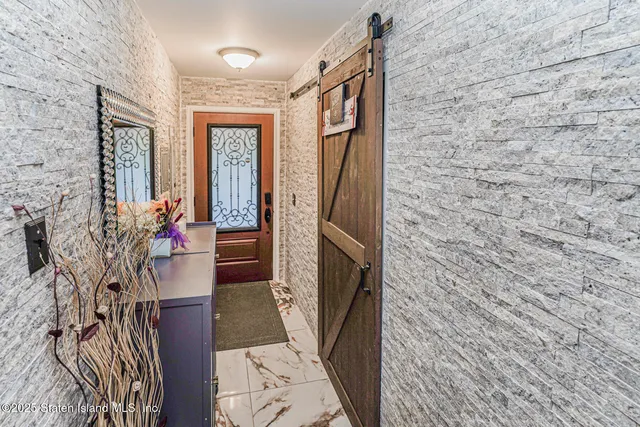 a hallway with a door