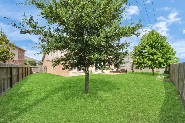 a view of yard with green space