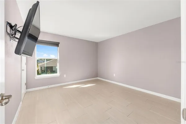 an empty room with a window