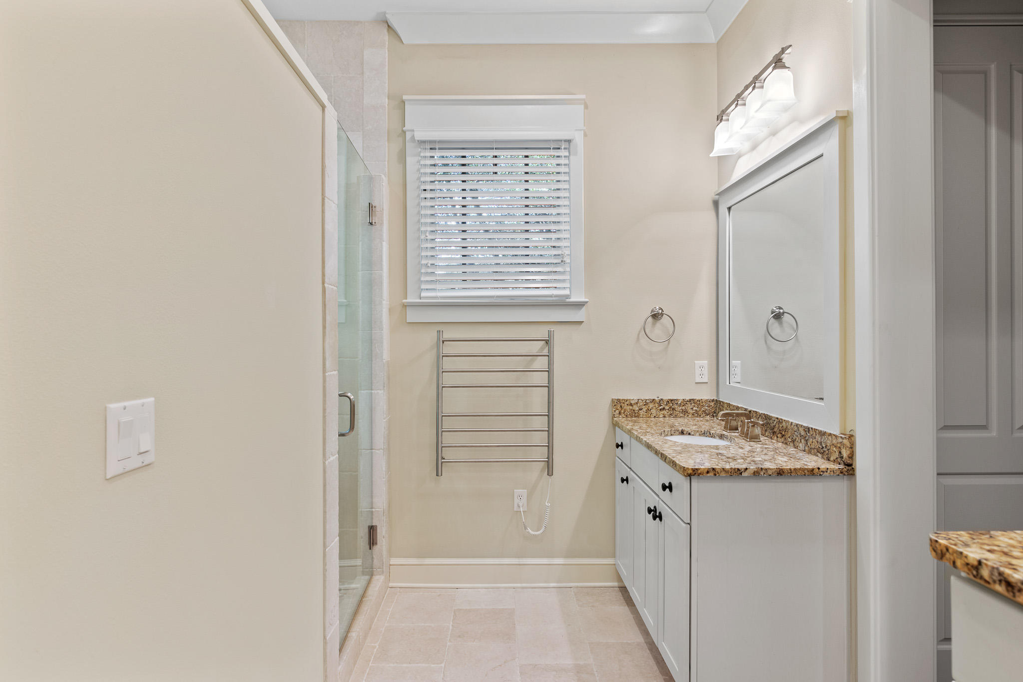 106 Okeechobee West Santa Rosa Beach, FL 32459 - Photo 21 of 53 a bathroom with a granite countertop sink and a mirror