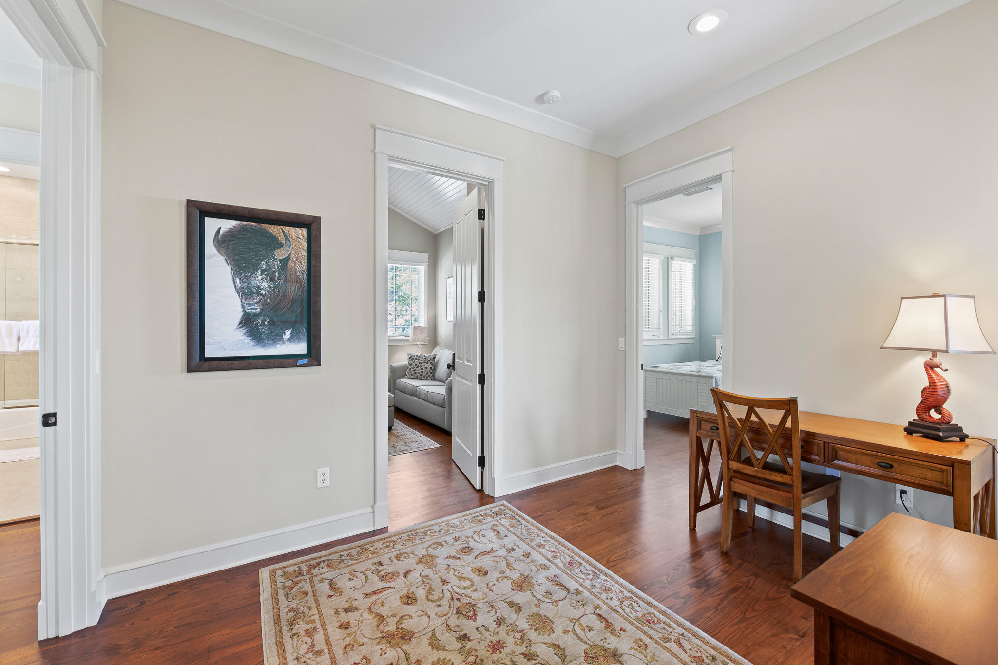 106 Okeechobee West Santa Rosa Beach, FL 32459 - Photo 28 of 53 a workspace with furniture and wooden floor