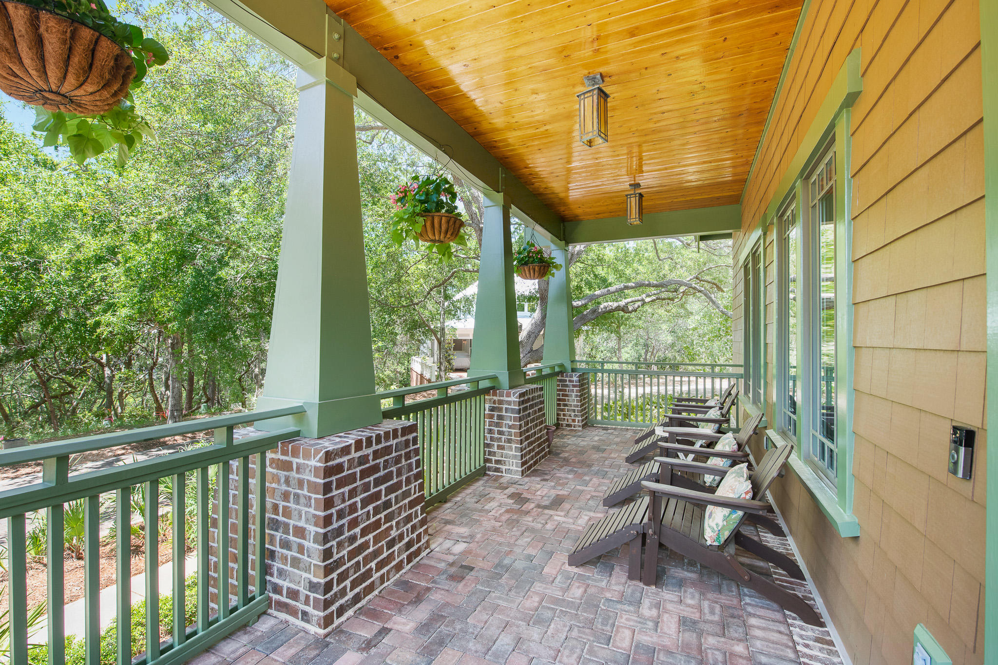 106 Okeechobee West Santa Rosa Beach, FL 32459 - Photo 41 of 53 a balcony with wooden floor and outdoor seating