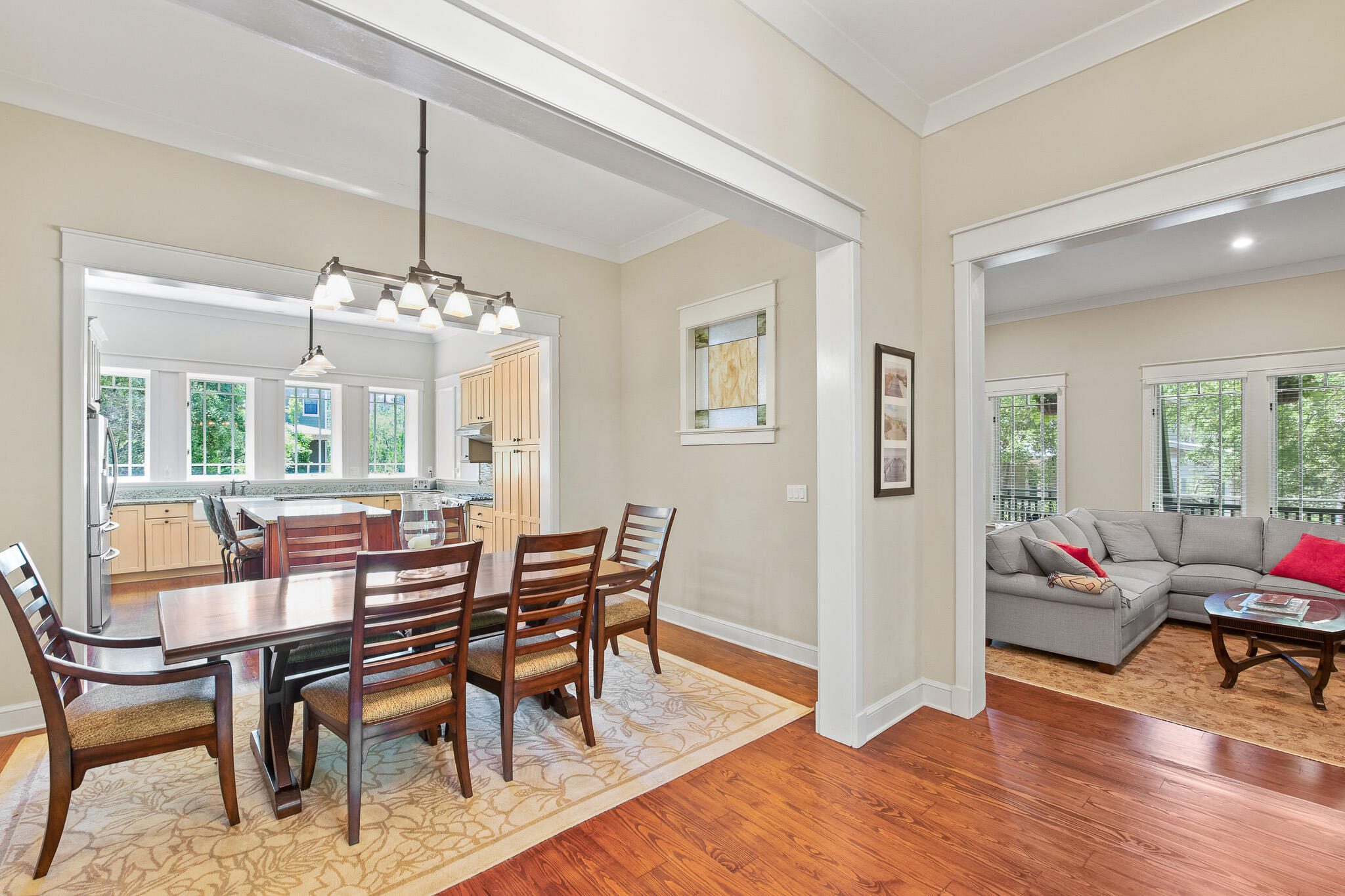 106 Okeechobee West Santa Rosa Beach, FL 32459 - Photo 8 of 53 a view of a dining room with furniture wooden floor and chandelier