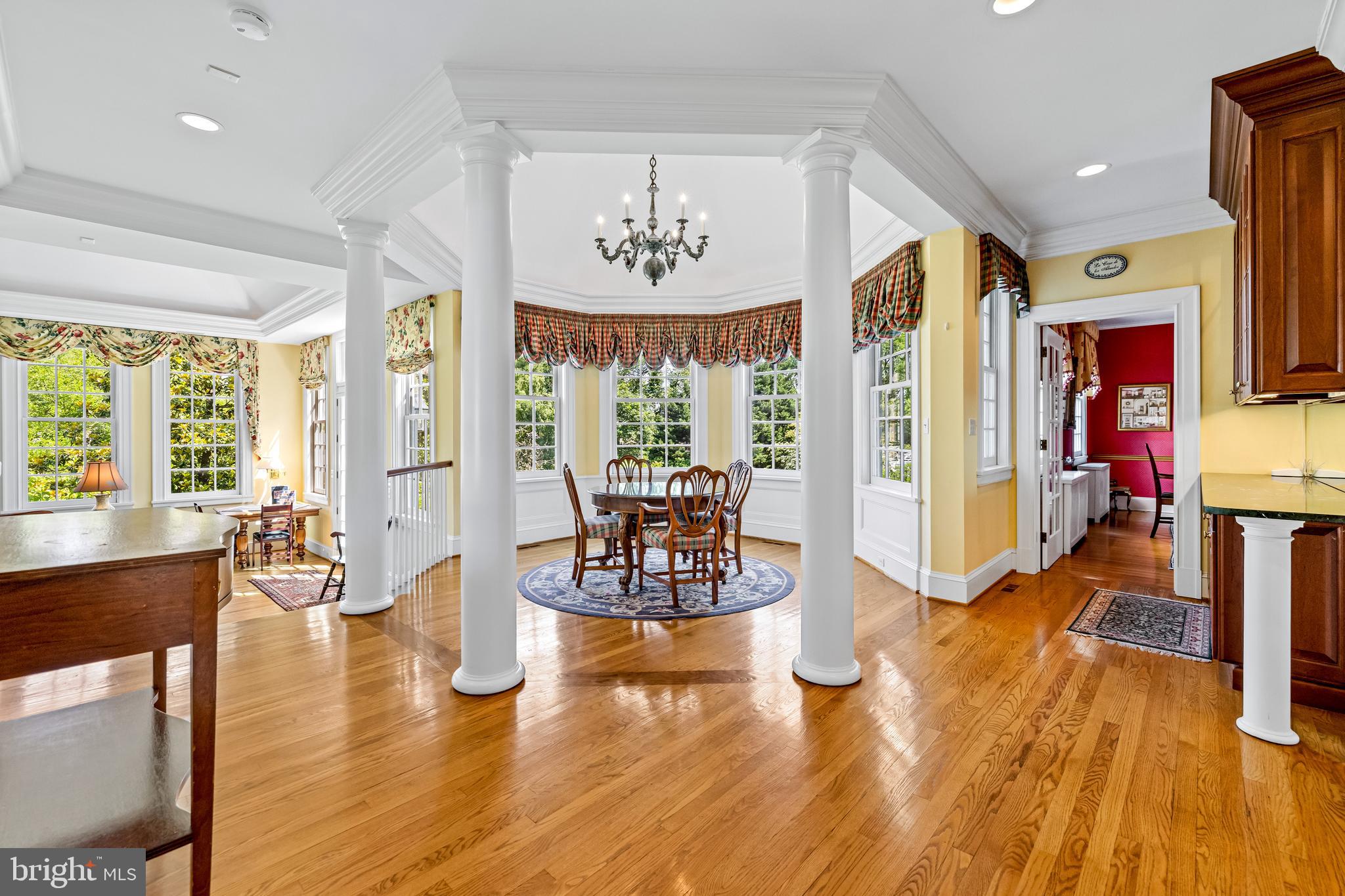 508 Hampton Lane Baltimore, MD 21286 - Photo 22 of 74 a living room with fireplace furniture and a wooden floor