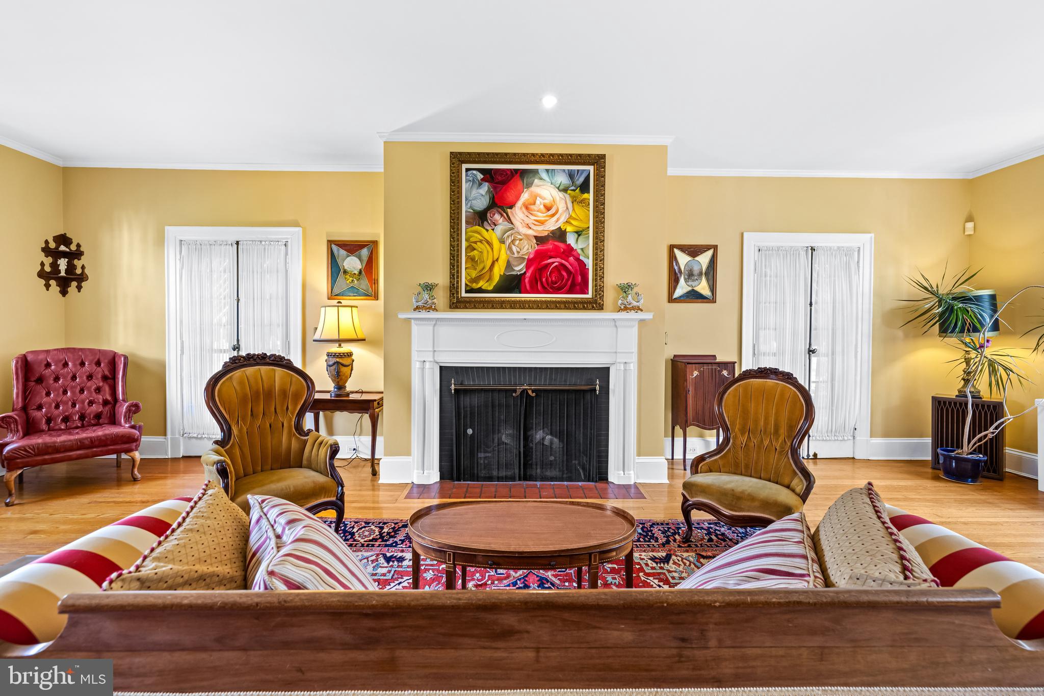 508 Hampton Lane Baltimore, MD 21286 - Photo 8 of 74 a living room with furniture and a fireplace