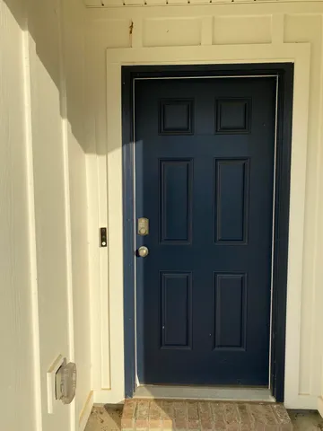 a view of front door