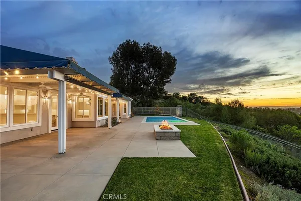 a view of a mini pool with a patio