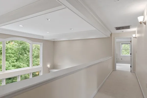 a view of hallway with window