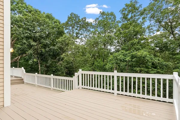a view of a wooden deck