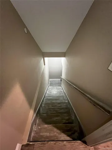 a view of a hallway to a house