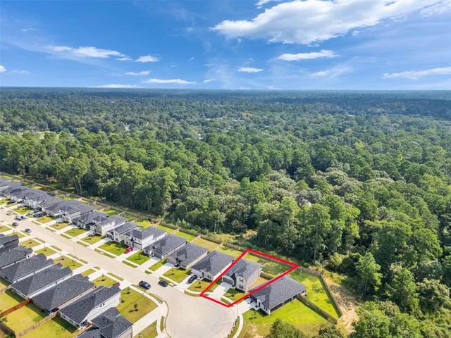 an aerial view of multiple house
