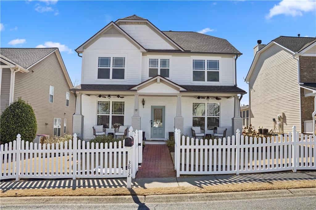 a front view of a house with a porch