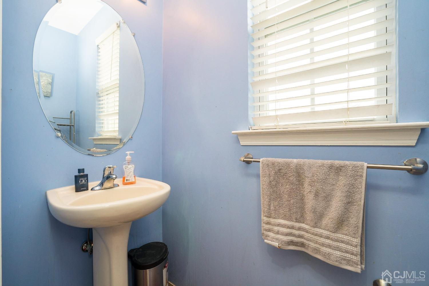 8 Maxwell Road Monroe Township, NJ 08831 - Photo 37 of 40 a bathroom with a sink a mirror and a window
