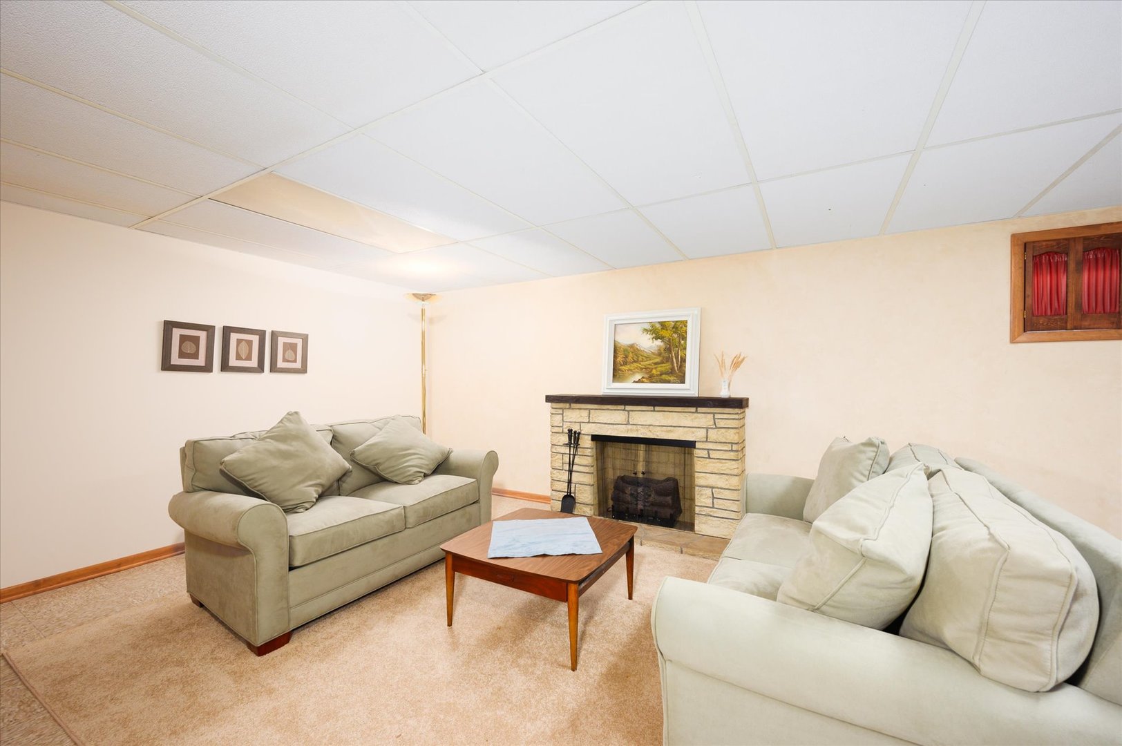 366 Lance Drive Des Plaines, IL 60016 - Photo 20 of 33 a living room with furniture and a fireplace