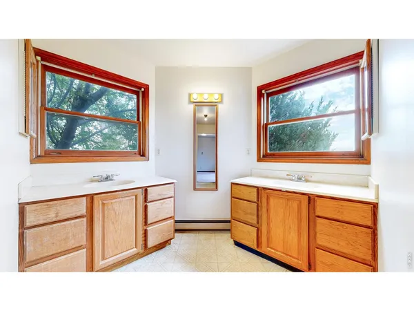 a open hall with a bench