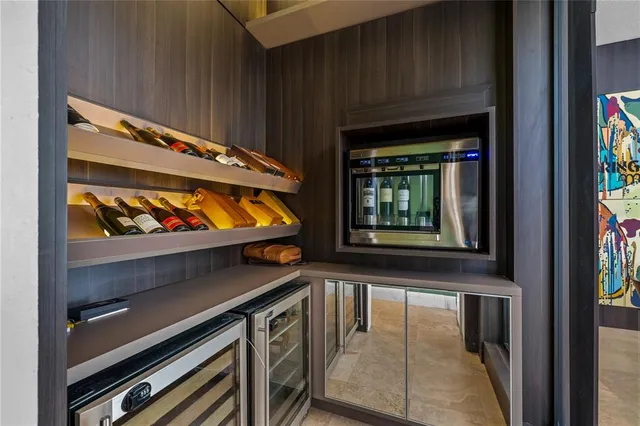 a room with pool table