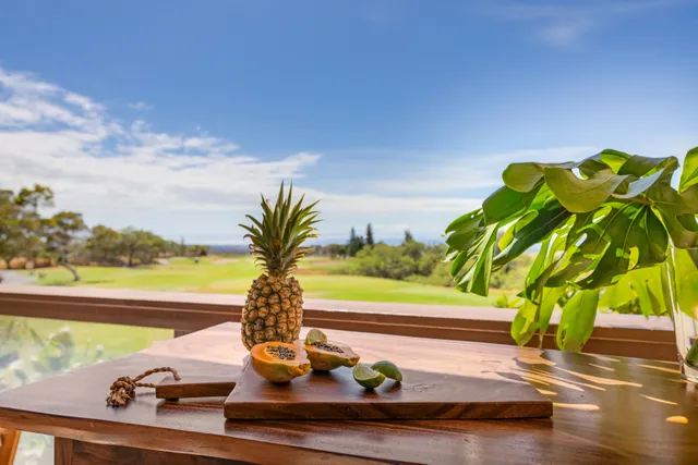 a close view of dining table and chairs