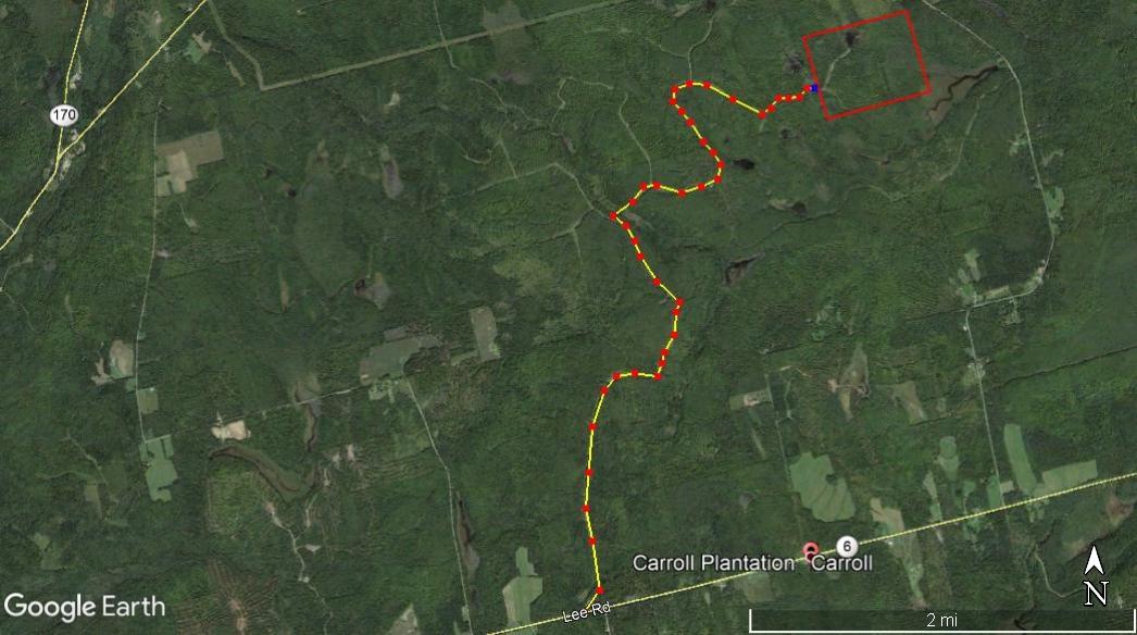 11 Sheepskin Road Carroll Plt, ME 04487 - Photo 2 of 9 aerial with direction map