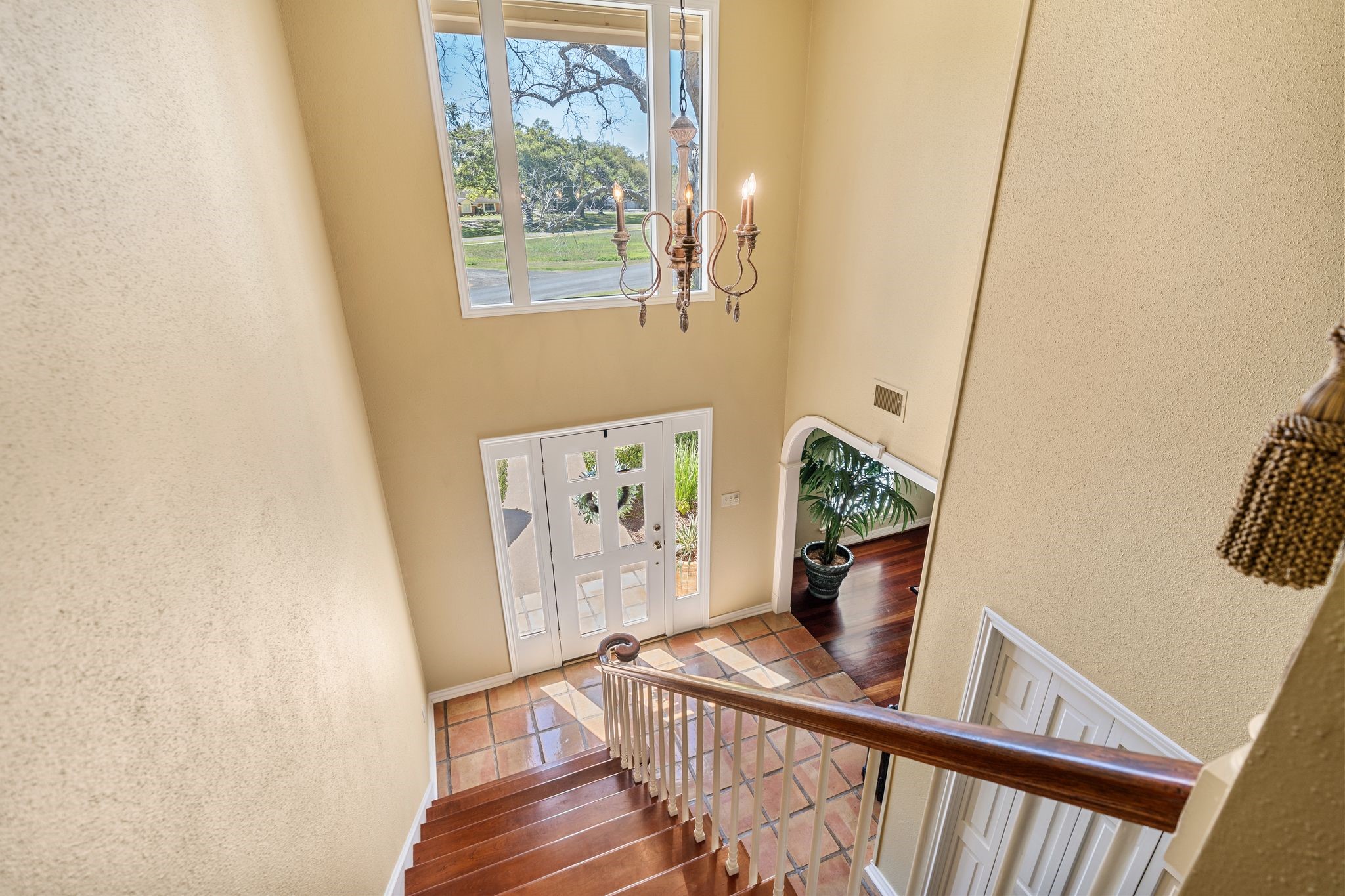 905 Sunny Lane Wharton, TX 77488 - Photo 32 of 50 a view of a hallway with wooden floor and stairs