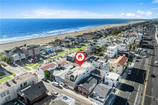 an aerial view of a city