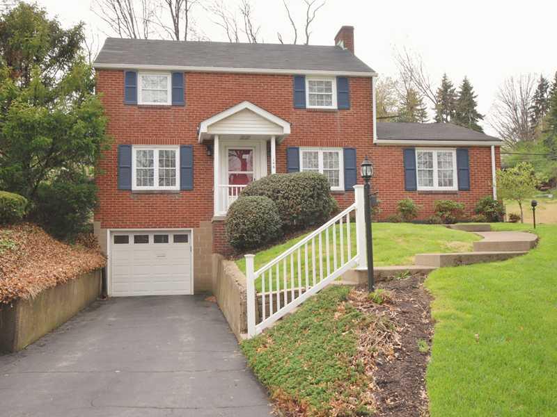 Exterior Front. Absolutely Adorable! 3-BR, 2-BA Colonial convenient to the Parkway, I-79, and South Hills shopping and entertainment. Fresh dcor and updates throughout. Level driveway offers bonus parking.