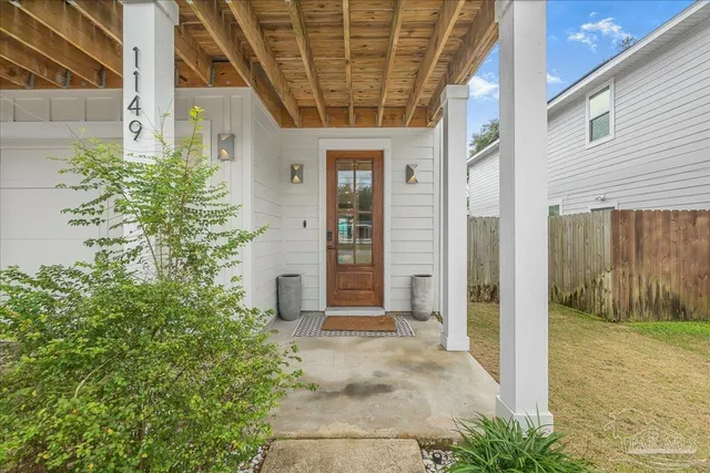 a view of porch with seating space