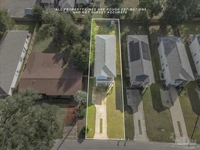 a bird view of a house