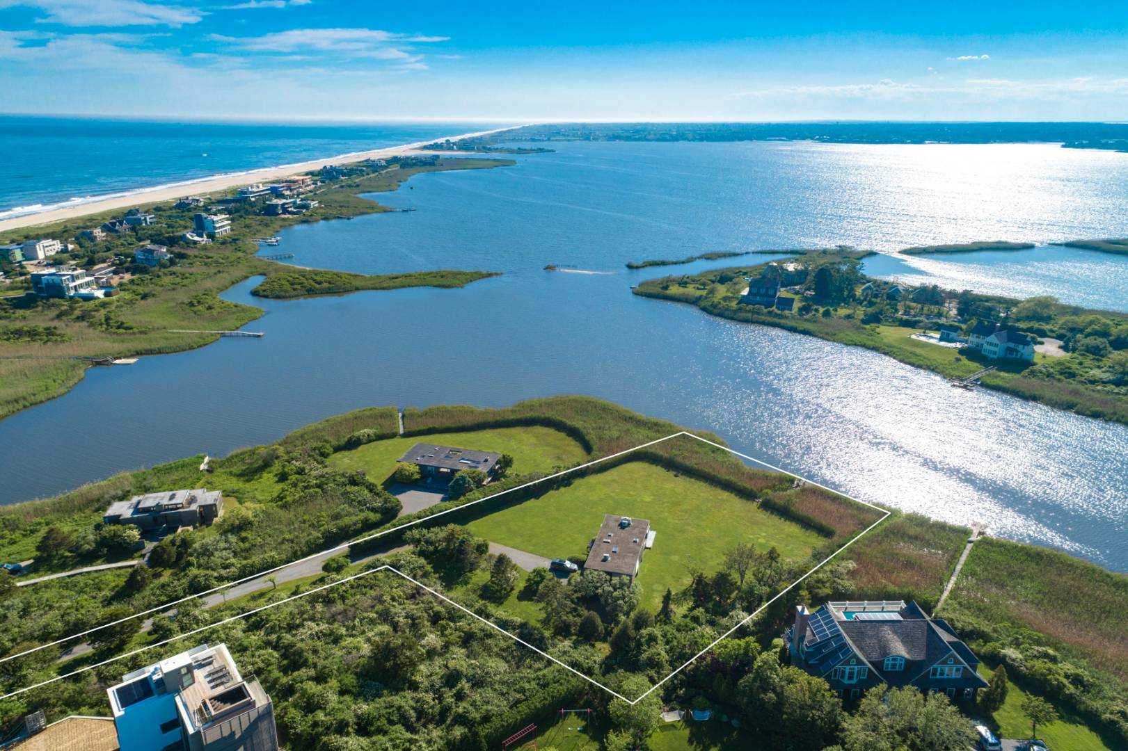 474 Jobs Lane Bridgehampton, NY 11976 - Photo 3 of 6 an aerial view of a house
