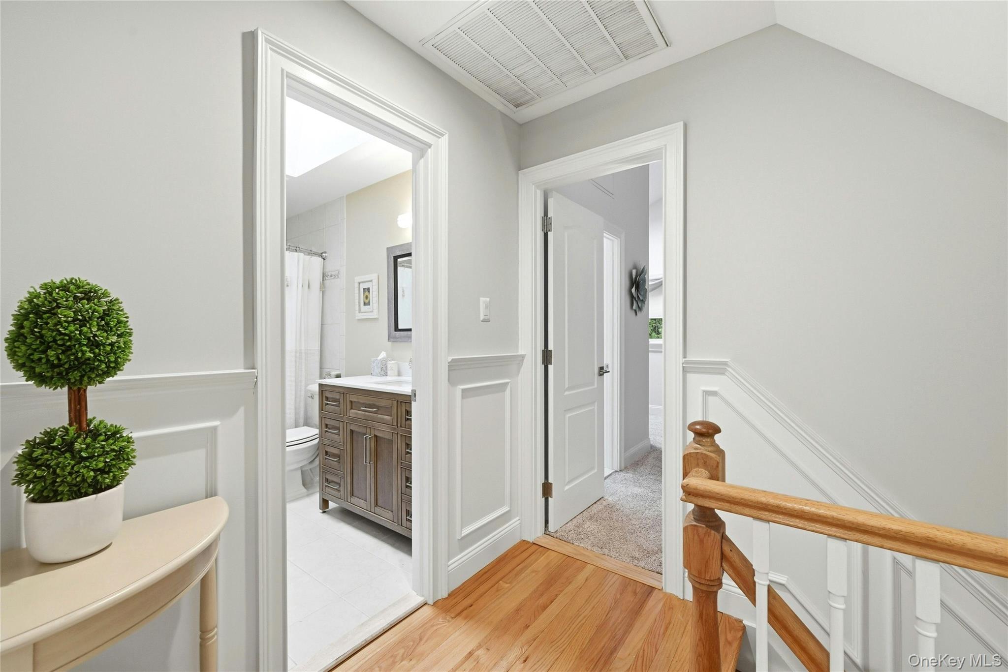 135 Oakwood Road Port Jefferson, NY 11777 - Photo 30 of 48 The Lovely Stairway To The Second Floor & Hallway To The Bedrooms.