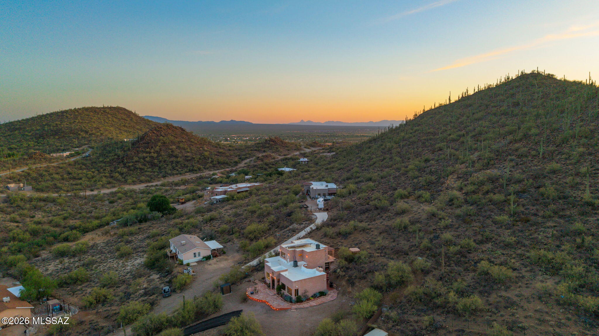 4210 West Mossman Road Tucson, AZ 85746 - Photo 43 of 51 an aerial view of a house with a outdoor space