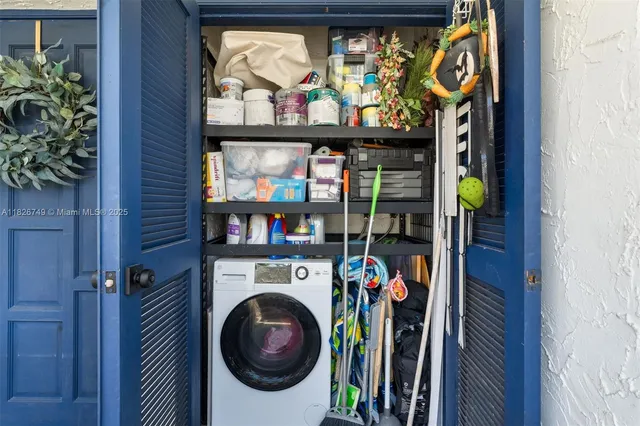 a outdoor space with furniture