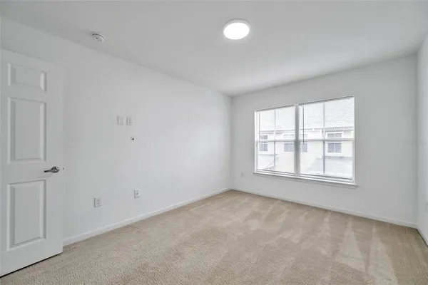 an empty room with a window