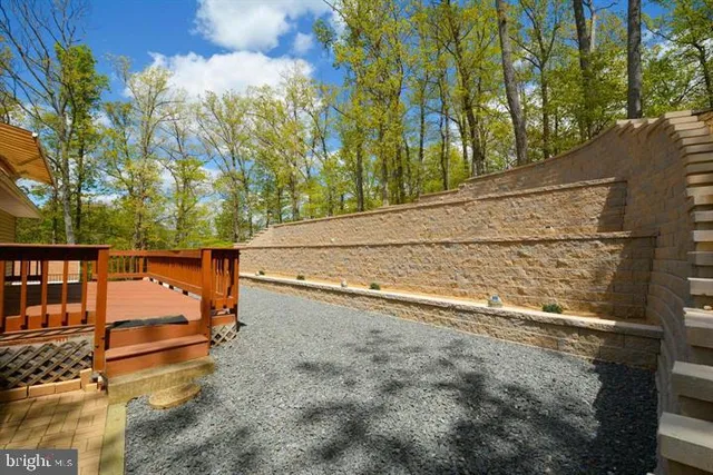 a view of a backyard