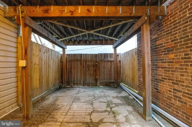 a view of an outdoor space and a building