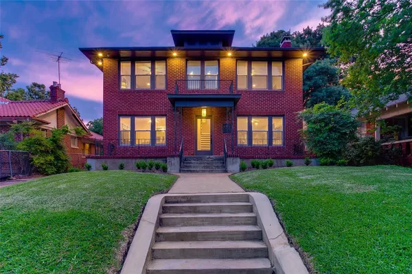 a front view of a house